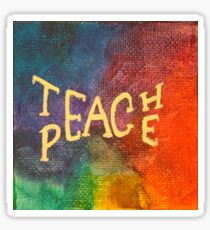 Watercolor Teach Peace Sticker