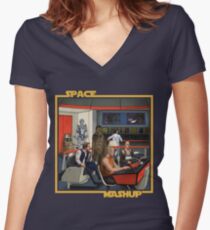 Space Mashup Women's Fitted V-Neck T-Shirt