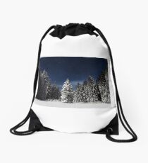Winter Snowy Forest Nature Fine Art Photography 0017 Drawstring Bag