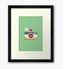 say hello to camera Framed Print