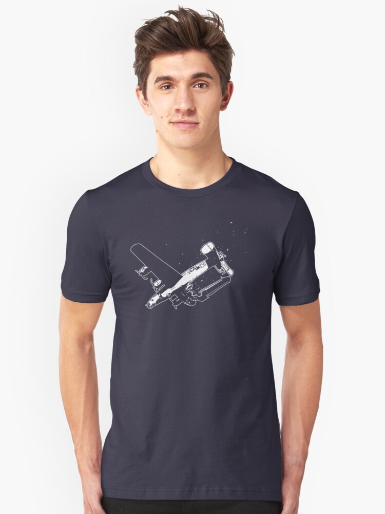 Alternate view of Shot B-24 Liberator! Slim Fit T-Shirt