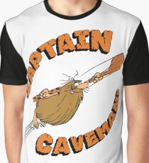 Captain Caveman White Graphic T-Shirt