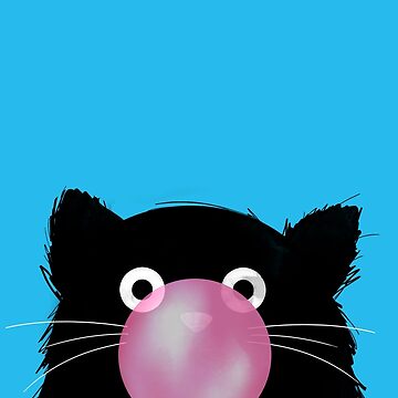Artwork thumbnail, Chewing Gum Bubble Cat by Doozal