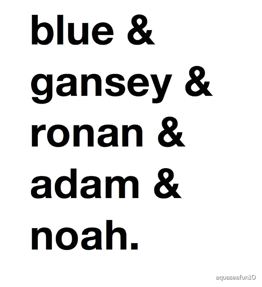 "The Raven Cycle Characters " by aquaseafun10 Redbubble