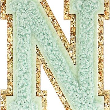 Stoney Clover Lane Pistachio Green Glitter Varsity Letter Patches