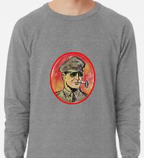 World War II General Corn Cob Pipe Watercolor Lightweight Sweatshirt