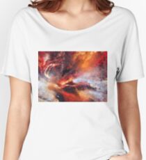 Genesis Abstract Expressionism Art Women's Relaxed Fit T-Shirt