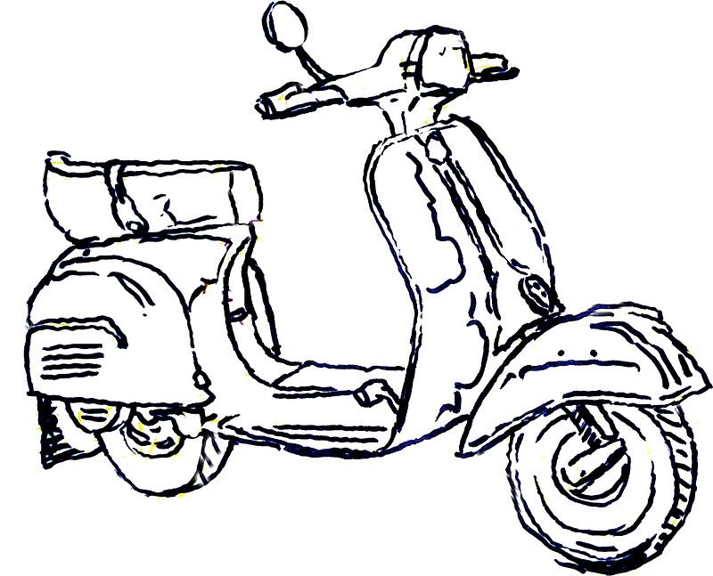 Vespa Bajaj Piaggio Scooter Pen Drawing By Rooosterboy Vespa Bajaj Piaggio Scooter Pen Drawing By Rooosterboy