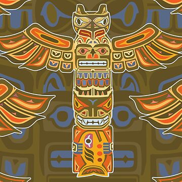 Artwork thumbnail, Alaskan Totem Poles by jeff-jones