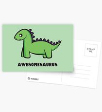 Awesomesaurus (green) Postcards
