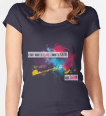 Carl Sagan Quote - I don't want to believe Women's Fitted Scoop T-Shirt