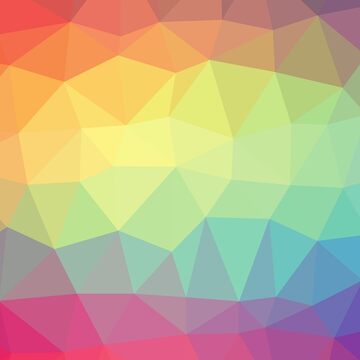 Rainbow Polygon Geometric Pattern | Leggings