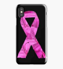 Pink Azalea Flowers Awareness Ribbon iPhone Case