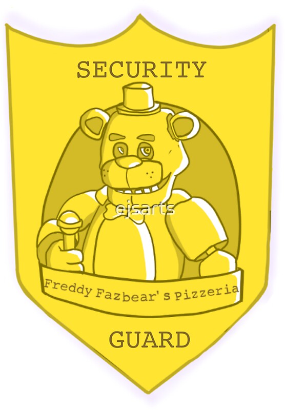 "Freddy Fazbear's Pizzeria Security Badge" Stickers by ejsarts | Redbubble
