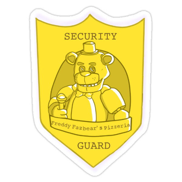 "Freddy Fazbear's Pizzeria Security Badge" Stickers by ejsarts Redbubble