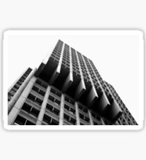 Black and White Crazy Building Sticker
