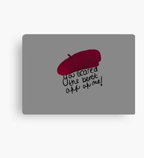 Silly beret Canvas Print