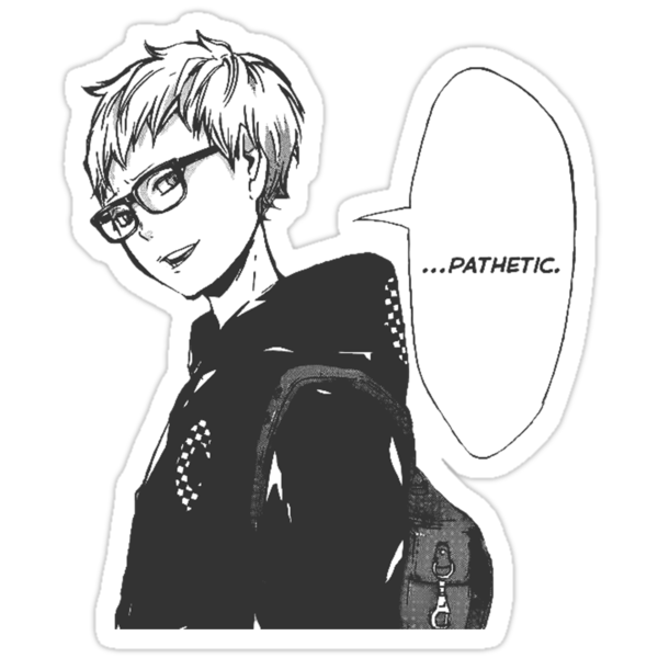 tsukishima kei stickers by animekitten redbubble