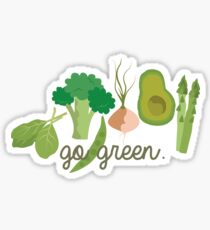 Pegatina ¡Ir verde! - Vegano / Vegetariano