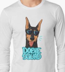 DOBIE SQUAD (black + cropped) Long Sleeve T-Shirt