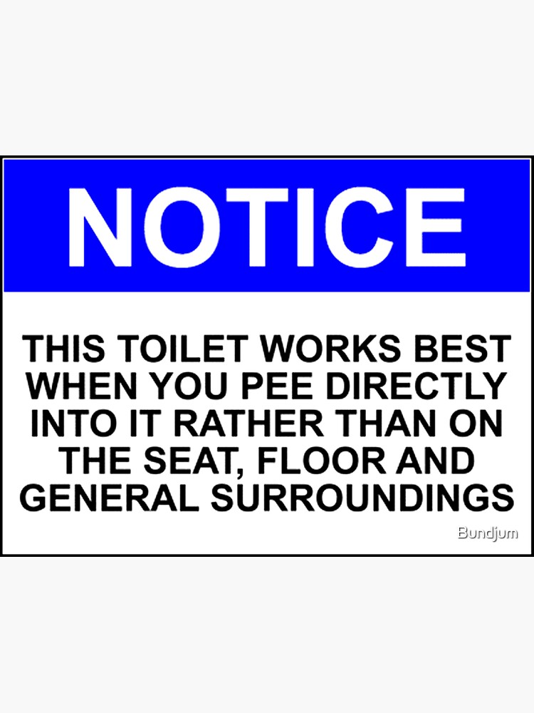 "Please Don't Pee On The Floor" Sticker by Bundjum Redbubble