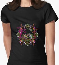 Aztec meeting psychedelic T-shirt Women's Fitted T-Shirt