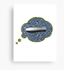 zeppeliner on sheet of chocolate paper Canvas Print