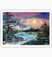 Golden Landscape Sticker
