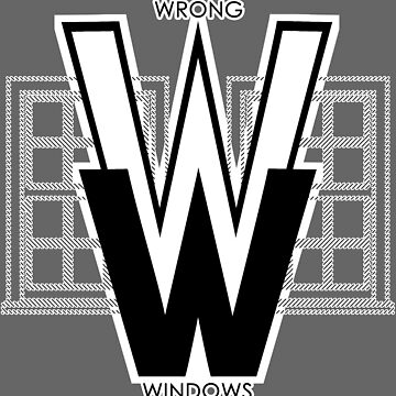 Artwork thumbnail, Wrong Windows Double-W Logo Variant #2.5 (2 Double-Hung Sashes) by billyzduke