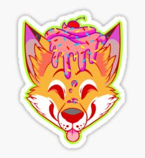 Cupcake Fox Sticker