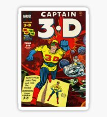 Captain 3D No. 1 Sticker
