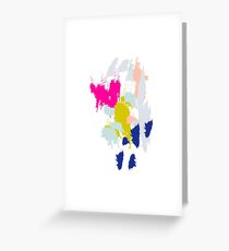 Acrylic paint brush strokes. Greeting Card