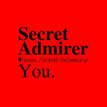 You're My Secret Admirer (Definition) Poster for Sale by mind-illusions