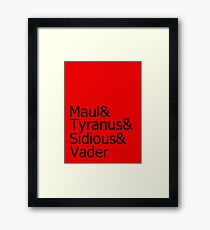 Darth & Darth & Darth & Darth Framed Print