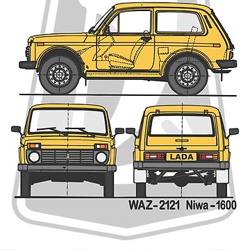 Lada Niva 1600 (yellow) | Poster
