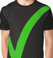 brush stroke tick Graphic T-Shirt