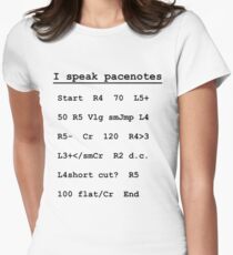 I speak pacenotes - Rally Women's Fitted T-Shirt