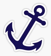 Navy Blue Anchor Sticker
