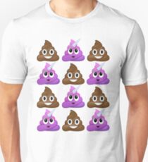 Brown und purpurrotes lächelndes Heck Slim Fit T-Shirt
