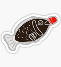 Sushi Soy Fish Pattern in Blue Sticker