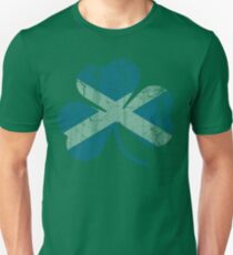 Vintage irische Flagge von Schottland Shamrock Slim Fit T-Shirt