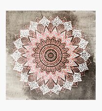 Lámina fotográfica BOHOCHIC MANDALA IN CORAL