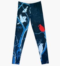 Cardinal in the Night Leggings