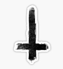 Inverted Cross - Black Sticker