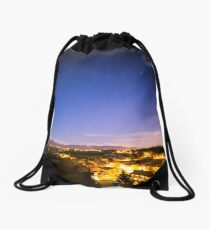 sunset at the village Drawstring Bag
