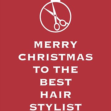 Scissors Hairstylist Christmas Tree Messy Hairdresser Xmas  Poster for  Sale by iciamarks59