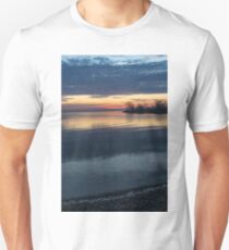 Stripes and Layers - Sunrise on the Lake Shore Unisex T-Shirt