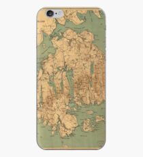 Map of Mount Desert Island, Maine. iPhone Case