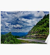 Blue Ridge Curve Poster