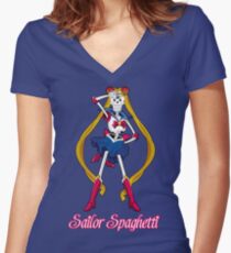 Undertale Sailor Papyrus Women's Fitted V-Neck T-Shirt